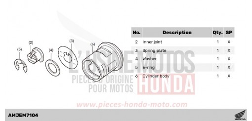 CYLINDER INNER SET,1KEY(WAVE) NSS750S de 2025